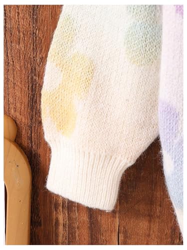 GORGLITTER Girl's Colorful Floral Print Long Sleeve Cardigan Open Front Sweaters Outerwear4