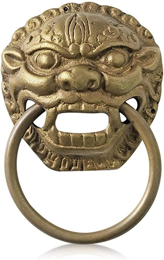 Knockers Vintage Solid Brass Lions Door/Gate，Antique Pull Handles for Cupboard Drawer Cabinet，Retro Knob(Color:Style4) Door knockers for Front Door