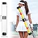 TOBWOLF Tennis Ball Pick up Tube, Lightweight Pickleball & Tennis Collector Ball Holder with Shoulder Strap, Detachable 2-Sessions Tennis Ball Hopper Tube Fits 11 Pickleballs or 13 Tennis Balls