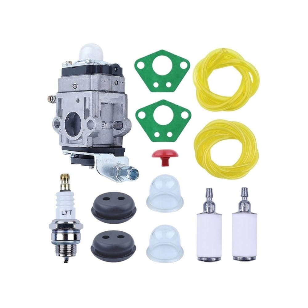 Kit de servicio de filtro de línea de combustible y válvula de retención de carburador, compatible con carburadores SCV43 de 2,43 cc S-CV-43