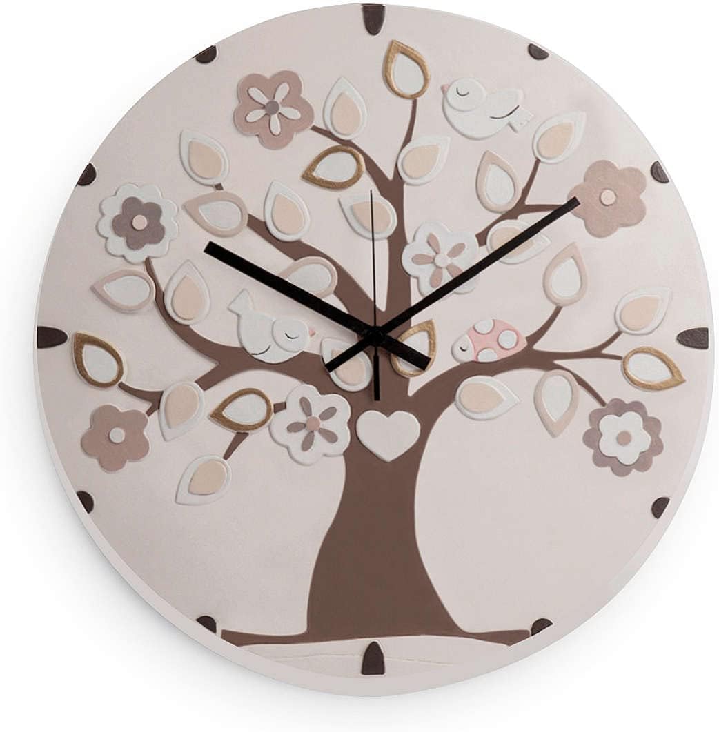 Egan Clock, Ceramic, Ivory, Small