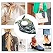 Geometric Waves 100% Silk Bandanas 4 Pcs, Sailing Small Square Scarfs 25