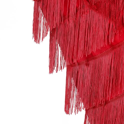 Disfraz niña años 20 vestido flecos con banda pluma miniatura 4