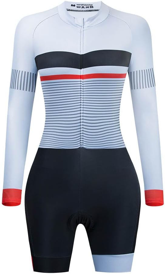 Women's Triathlon Bodysuit One-Piece Suit Long Sleeve Skinsuit Jumpsuit Cycling Women's Cycling Bodysuit LEOTARD XS-3XL