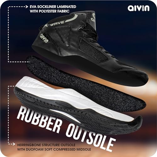 Image of Aivin Wave Men's Basketball Shoes I Superior Traction I Slip Resistant Rubber Outsole I EVA Insole for Plush Comfort I Padded Ankle Collar for Support