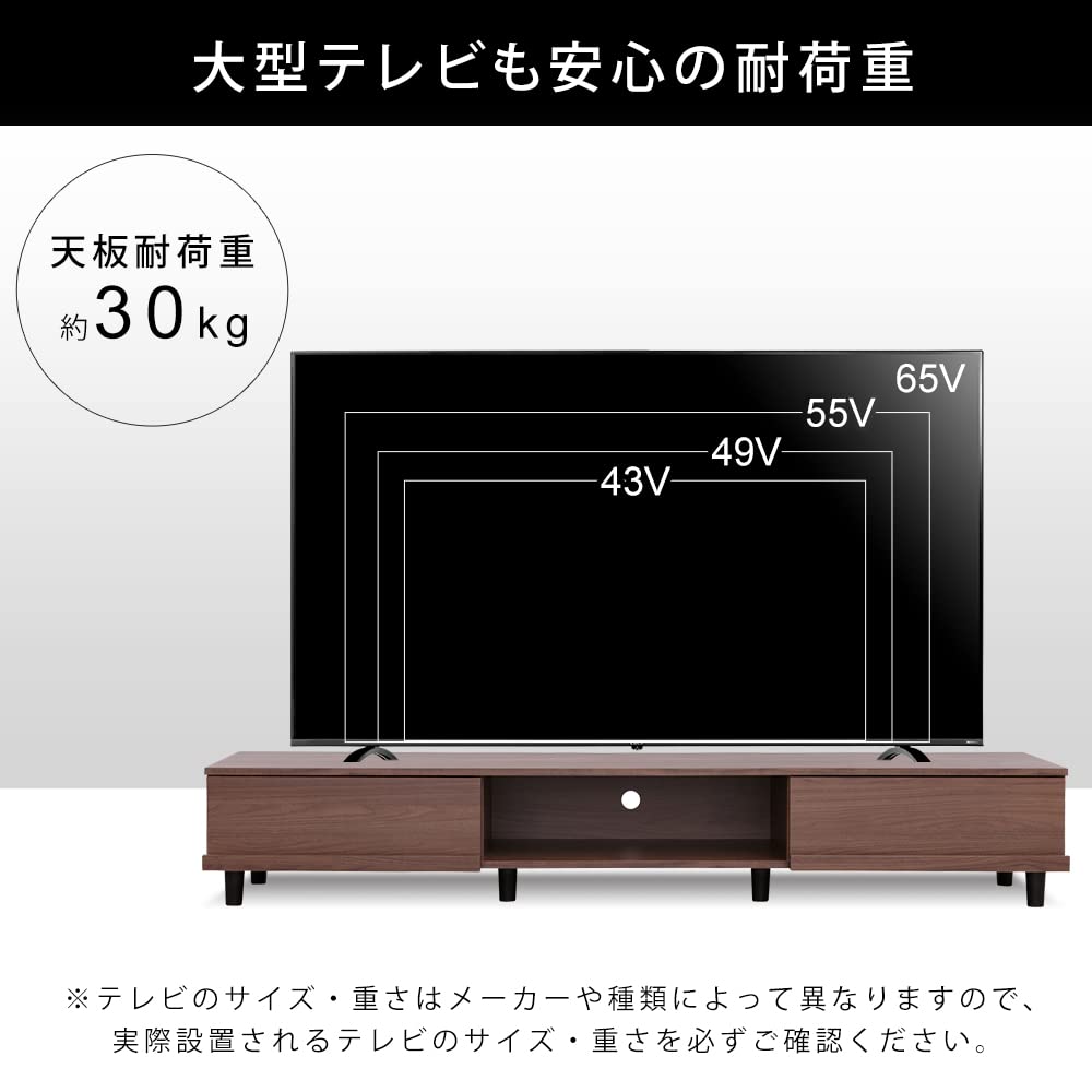 Amazon｜テレビ台 ボックスタイプBAB-180Aウォールナット｜ローボード