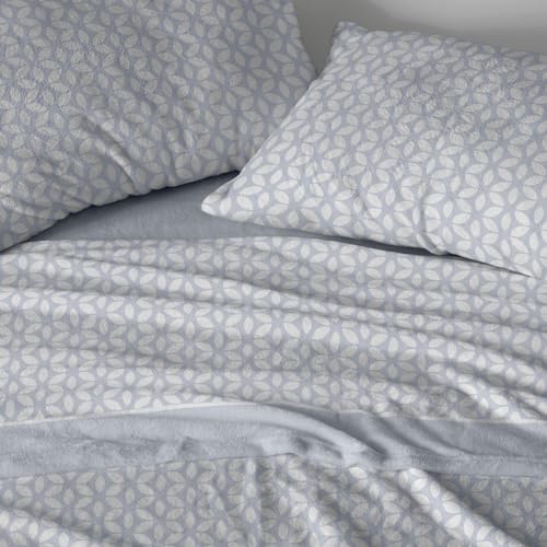 Burrito Blanco | Sábanas de Coralina | Cama de 135cm. (+Medidas Disponibles) | Diseño 988 | Color Azul (135x190/200cm.)