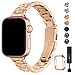 Produktbild HEKAI Armband Kompatibel mit Apple Watch Armband 38mm 42mm 40mm 44mm Metall,Schlank Verstellbare Edelstahl Ersatzbänder für die iWatch Serie 6&5/4/3/2/1,SE (42mm 44mm, Roségold)