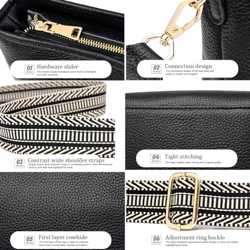 Image of Small square Crossbody Bag for women,Wide Strap Cell Phone Purse Shoulder Handbag