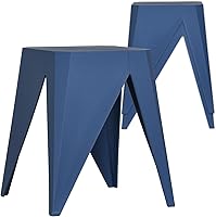 Vista 15 de InterSpaceLiving Zuho Taburete multiusos (2, naranja brillante)