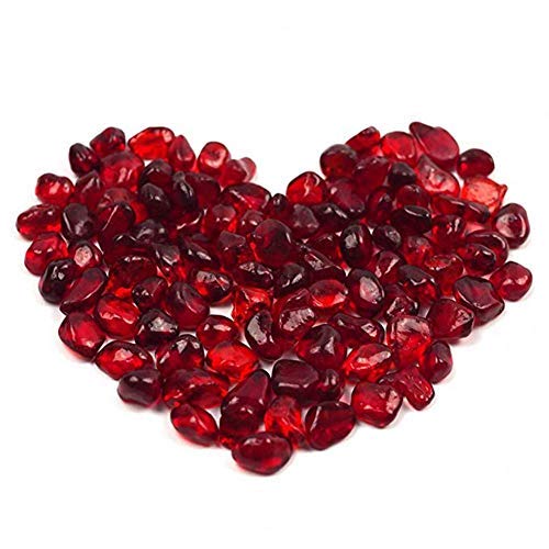 Omem, pierres en verre rouge pour aquarium Cover