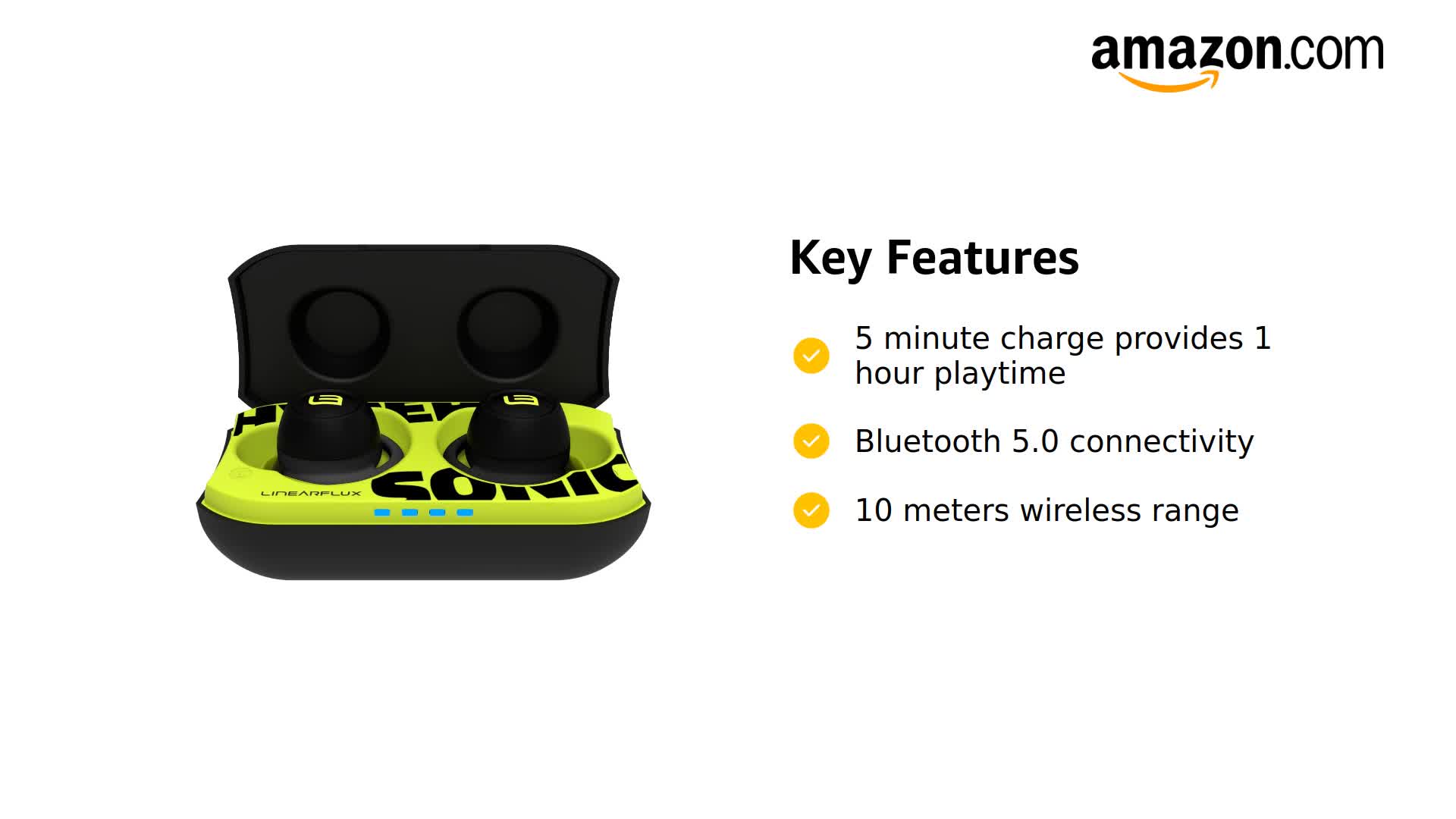 Watch LINEARFLUX HyperSonic True Wireless Earbuds on Amazon Live