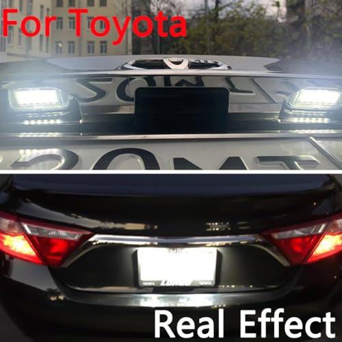 DUOMAICN 2 Stücke Lizenz Nummernschild Licht Lampen für T/oyota C/amry A/valon A/uris E18 V/ios E/squire A/vensis E/squire EZ Noah P/roace C/ity S/AI