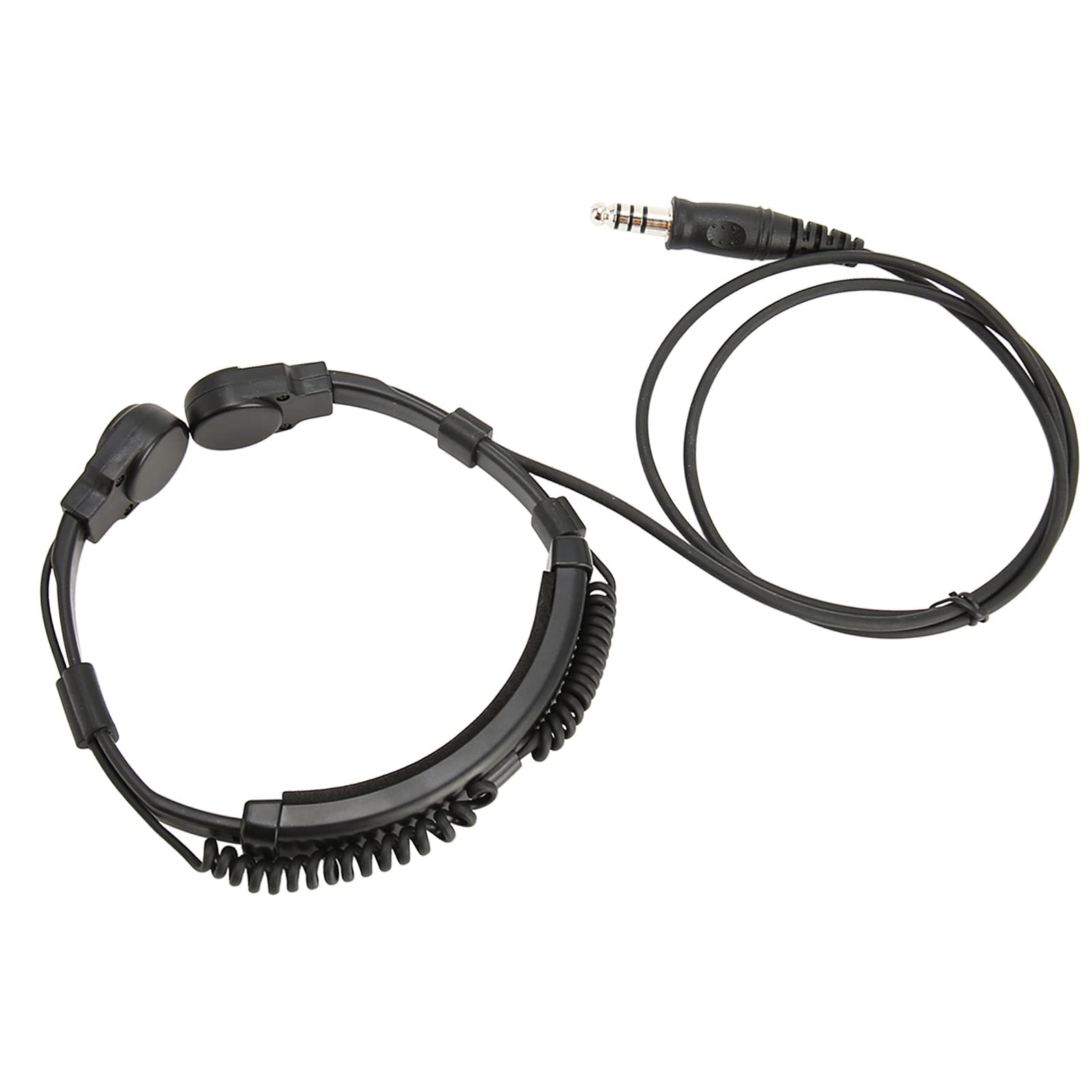 Auricolare Microfono Gola, Microfono Auricolare con Microfono PTT a Dito, Auricolare Radio Telescopico a 2 Vie per UV 5R BF 888S BF F8 BF F9 UV 82