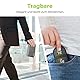 AUVON Canvas Tasche Tablettenbox , Morgens Abends, Medikamentenbox 7 Tage 2 Fächer mit tragbarer Stofftasche mit Reißverschluss für die Nahrungsergänzungsmittel, Vitamine und Fischöle(Grau)