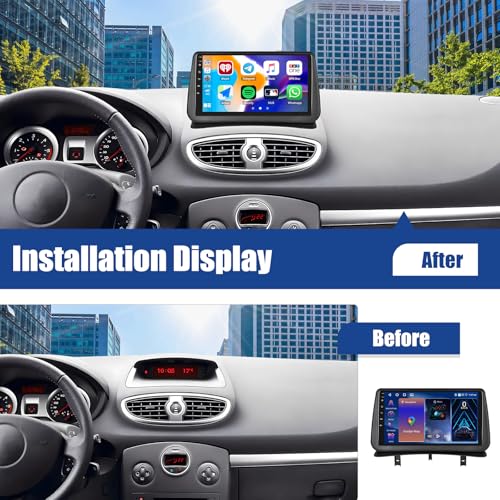 Android 15 Autoradio pour Renault Clio 3 2005-2014 Bluetooth