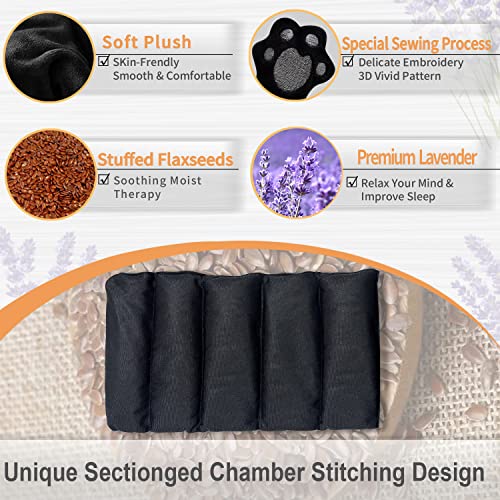 Image of 2PCS Large Microwave Heating Pads for Cramps Pain Relief, Moist Microwavable Period Menstrual Heat Packs, Cordless Warm Compress Gift for Mothers Day, Birthday, Thanksgiving, Christmas, 21*12 inch + 17*9 inch