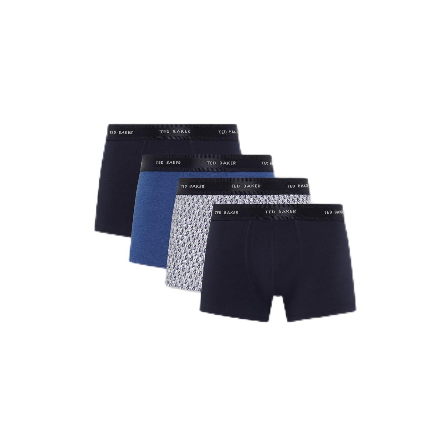 Ted Baker Mens 4 Pack Trunks Navy/multi M