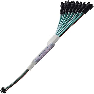 TTL L-ED Amplifier Repeater Fit Compatible WS2811 WS2812B SK6812 3Pin Addressable RGBIC Warm Snowy Horse Race L-ED Strip String DC 5V-24V (Color : 1 to 8)