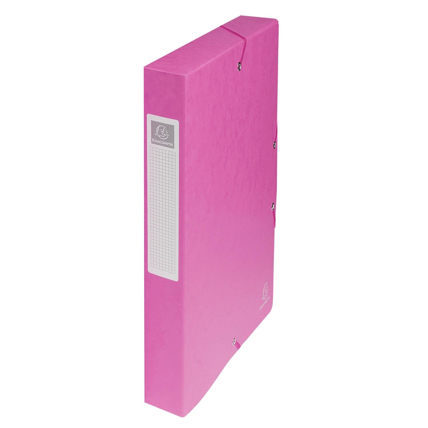 Exacompta - Réf. 50400E - 8 boites de classement avec élastiques Exabox - en carte lustrée 600g/m2 - Dos 4 cm - dimensions 25 x 33 cm - pour documents A4 - 8 couleurs assorties - livrées montées