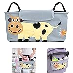 Wohlstand Kinderwagen Organizer,Kinderwagentasche Kinderwagen Zubehör Kinderwagen Tasche Aufbewahrungstasche Baby Stroller Bag Grau