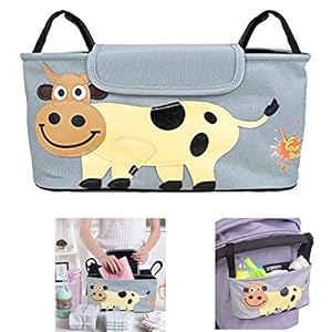 Wohlstand Kinderwagen Organizer,Kinderwagentasche Kinderwagen Zubehör Kinderwagen Tasche Aufbewahrungstasche Baby Stroller Bag Grau