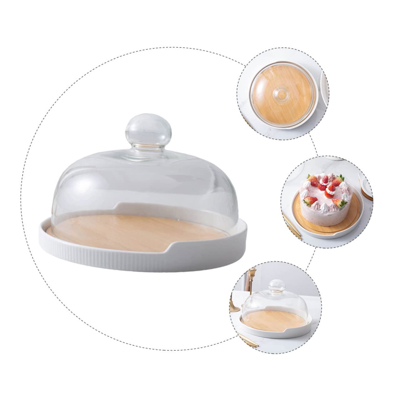 Genérico 1 Juego Molde Para Pastel Europeo Tablero Para Decorar Pasteles Demostración Kit De Decoración De Pasteles Soportes Para Para El Té De La Tarde De Queso Bol De Madera