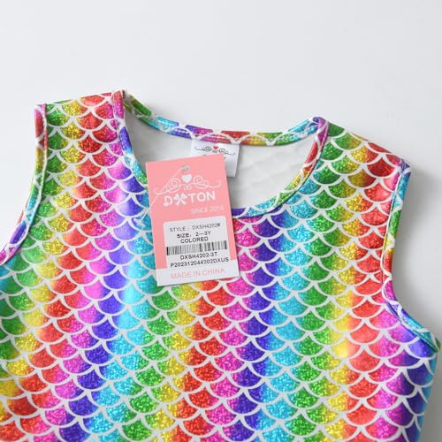 DXTON Toddler Girls Dresses Tutu Summer Short Sleeve Tulle Birthday Dress SH42022