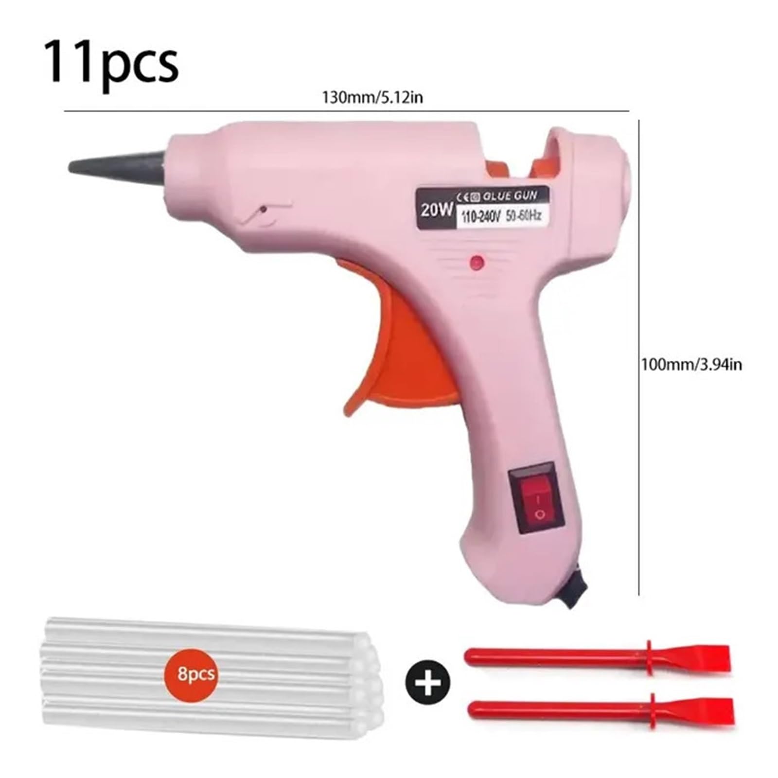 Mini pistolet do klejenia na gorąco, przewodowy pistolet do kleju topliwego 20 W, przemysłowe narzędzie do klejenia na gorąco, elektryczny pistolet do klejenia na gorąco, do projektów rzemieślniczych