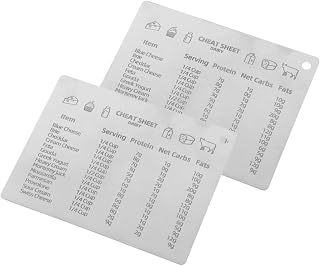 Abaodam Magnetic Kitchen Conversion Chart for Refrigerator 2pcs Stainless Steel Measurement Conversion Board Reusable Household Cooking Supplies