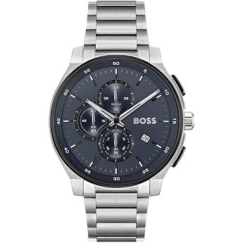 BOSS Chronograph Quarz Uhr f r Herren Kollektion Peak 2.0 mit Edelstahl- oder Lederarmband