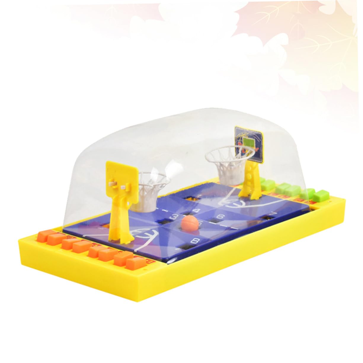 Terrain de Basket Interactif de Table à Deux Joueurs en Plastique Jaune
