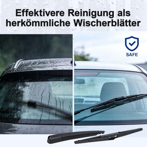 Heckscheibenwischer Set, Wischerarm mit Wischerblatt Hinten, Ersatz-Wischersatz passend für Astra H & Corsa E, Heckwischerarm inklusive Blatt mit OE Nummern 1273395, 93178858