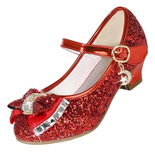 Girls Princess Shoes Dance Trainers, Mary Jane Low Heel Performance Dress Shoes, Elegant Sandals