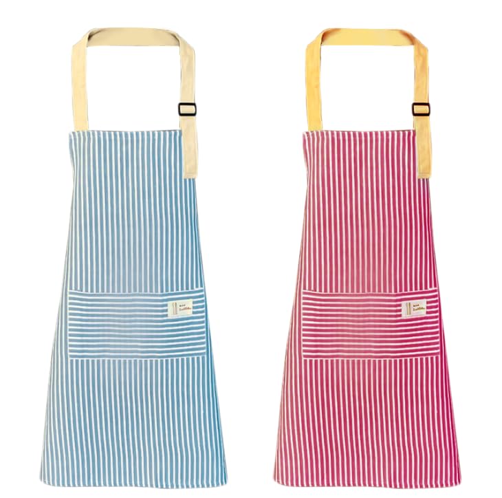 La mejor comparación de Delantales , listamos los 10 mejores. 46 qipuneky- Set de 2 Delantales de Cocina para Mujer con Bolsillo, Delantal de Algodón y Lino para Cocinar, Hornear, Pintar y Tareas del Hogar, Rojo + Azul, 72x68 cm