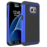 Samsung Galaxy S7 Edge Case, Laxier(TM) Premium Lightweight Slim Fit Cover Hard Shell Silicone Protective Case for Galaxy S 7 Edge (Dark Blue)