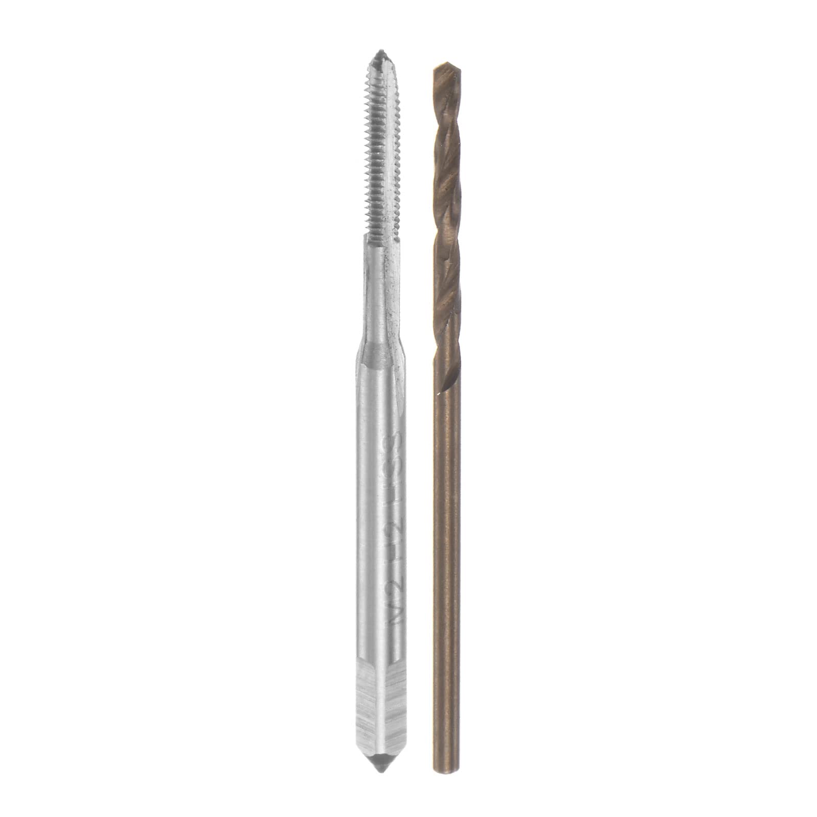 Sourcing Map Taraud M2 X 0.4 Cobalt HSS Revêtement Titane – Lot 2 Micro Tarauds Pour Montres, Horloges, Métaux Durs