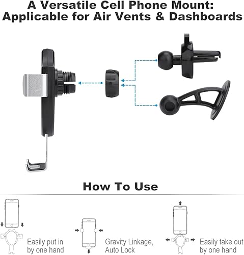 Miniatura 4 de Soporte universal para teléfono de coche con diseño de carlino de Halloween, abrazadera de ventilación universal para tablero de instrumentos y