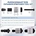 PUWIGO Exhaust Pipe Expander Stretcher Tool Set 1-5/8 to 4-1/4 Inches with a Pack of Rubber Rings, Hex 28mm (3/4″-10 Thread) Muffler Pipe Spreader Automotive Car Tool Kit for Tail Pipe Tube