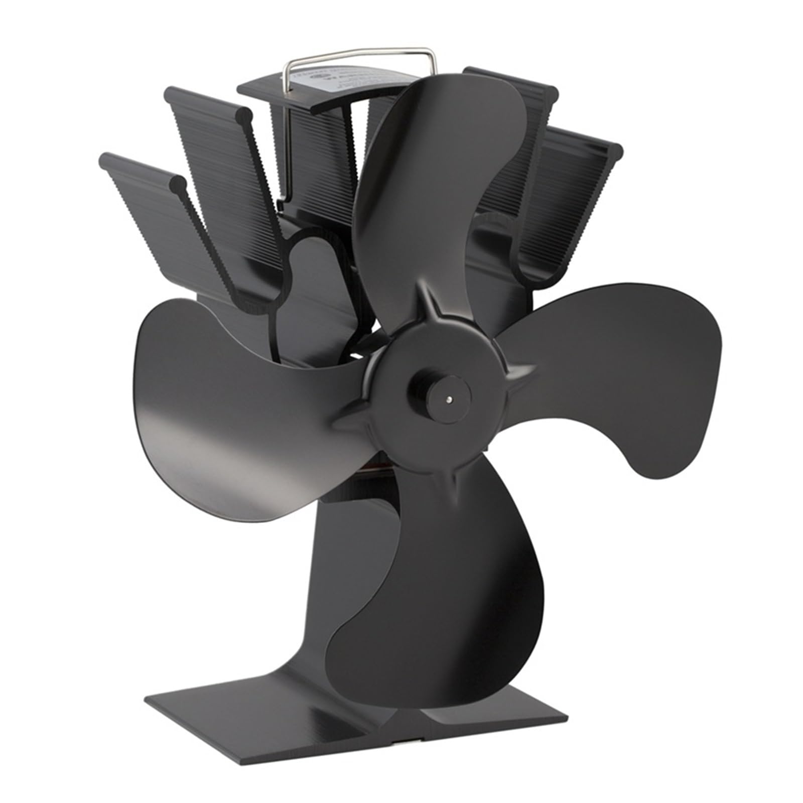Ventilador de estufa, Ventilador for hogar superior, ventilador de estufa de leña, estufa de calor con ventilador de 4 aspas for quemador de leña/leños, distribución silenciosa y eficiente del calor