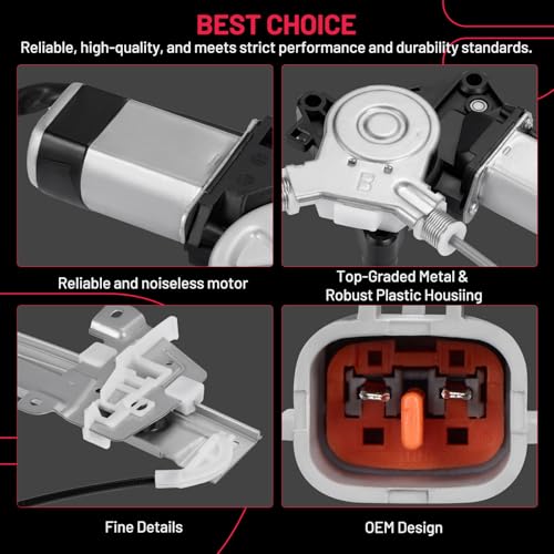 Image of BDFHYK 748-617 Power Window Regulator with Motor Rear Left Compatible with Escape 2001-2007, Compatible with Mercury Mariner 2005-2007