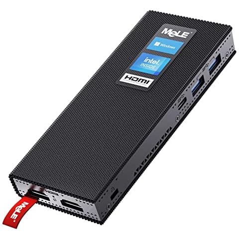 MeLE PCG02 Pro Fanless Mini PC Stick N5105 8GB/128GB Windows 11 Pro WiFi6 USB PD3.0 Micro Computer Stick Dual HDMI 4K Gigabit Ethernet BT5.2 Small PC on Business Office Industrial IOT Media Home Cover