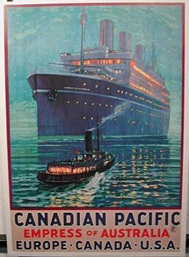Affiche Canadian Pacific Empress Of Australia poster vintage 50X70 cm décoration murale mer