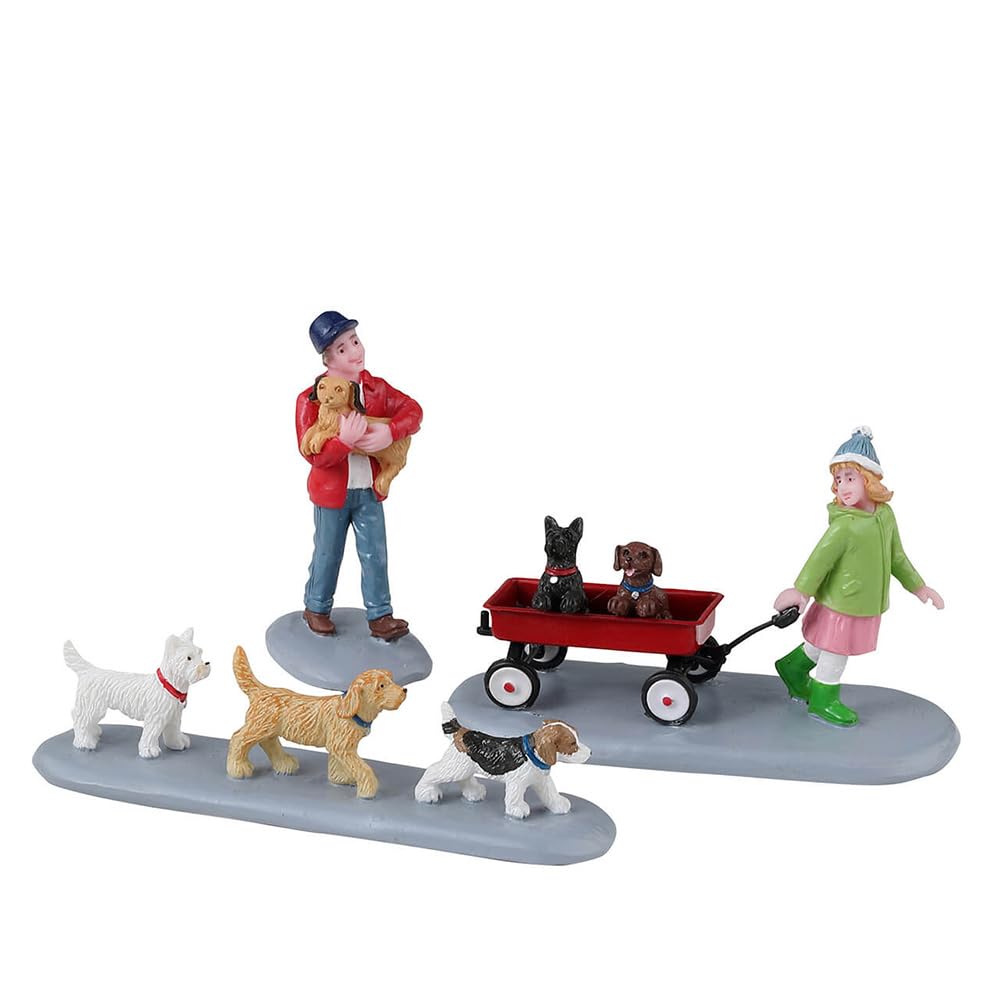 Lemax Multicolor Puppy Parade Set Of 3 Code 32226