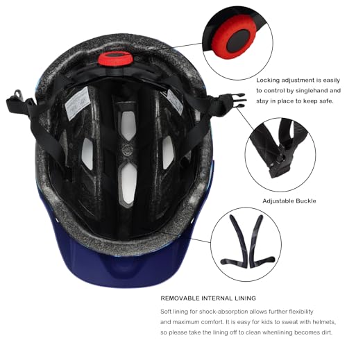 Image of Kids Helmet, Exclusky Kids Bike Helmet Adjustable Safety Lightweight Children Bicycle Helmet for Kids Skating Cycling Scooter Boys and Girls Bicycle Helmets Ages 5-8-14