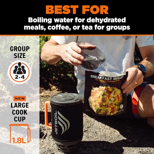 Image of Jetboil Flash Portable Fast Boil Stove for Camping and Backpacking with 1-Step Auto Ignition, Propane /Isobutane Burner with Cooking Cup