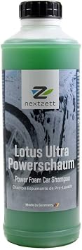 nextzett Lotus Ultra Power Foam Shampoo; Snow Foam; pH Neutral Car Wash Shampoo; Gentle on Sealants and Coatings 33.8 fl oz / 1 Liter,Green