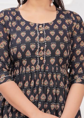 Image of Women Feeding Kurti for Women Cotton Maternity Kurta with Nursing Zip for Pre & Post Pregnancy