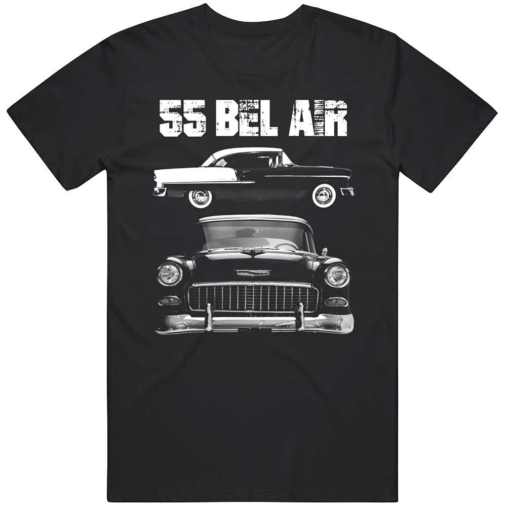 1955 Chevy Bel Air Side and Front Grill View with Model Year T Shirt