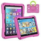 All F i r e 7 2017 Tablet Case,Ubearkk Kids Shock Proof Protective Cover Case for A m a z o n F i r e 7 Tablet (Compatible with 5th Generation 2015 / 7th Generation 2017) (Pink)